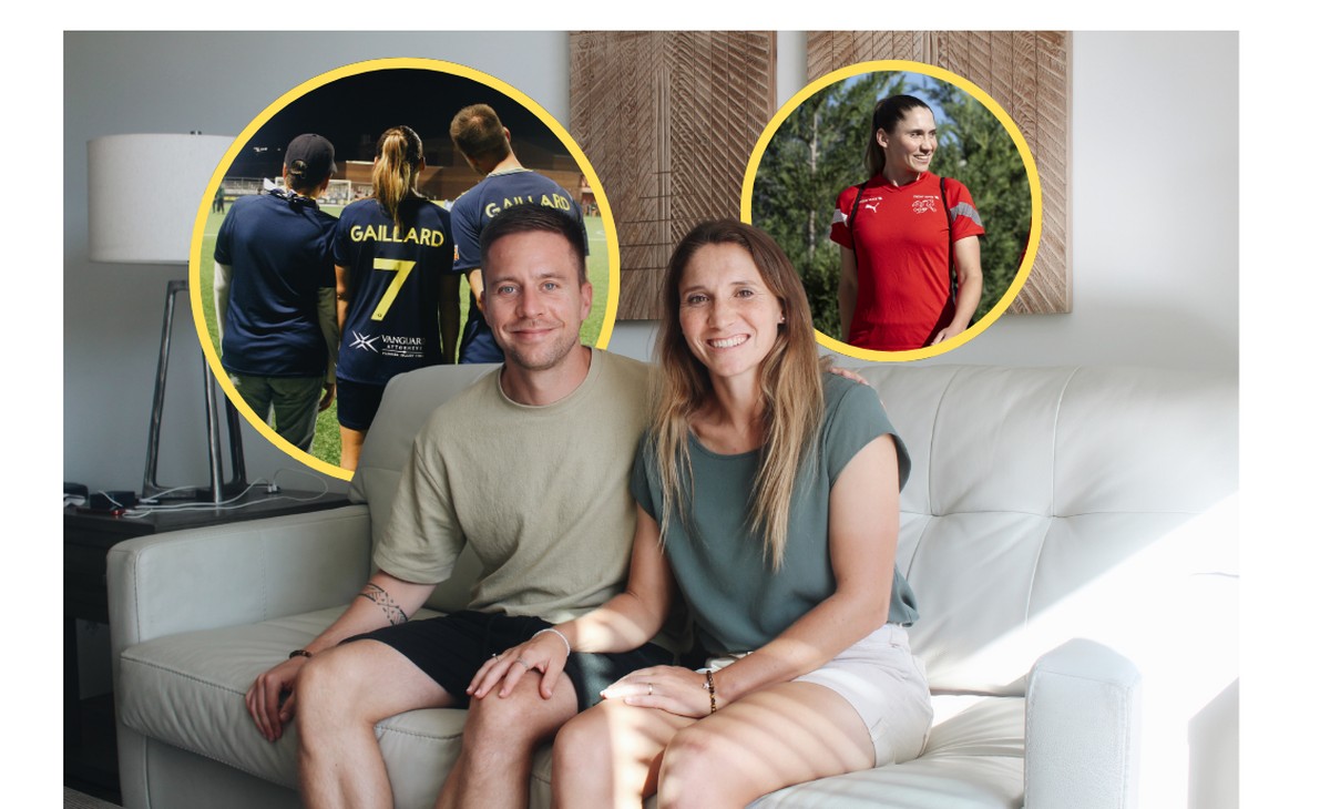 Sandrine Gaillard (née Mauron) et son mari Quentin, dans leur nouvel appartement de Tampa, en Floride.