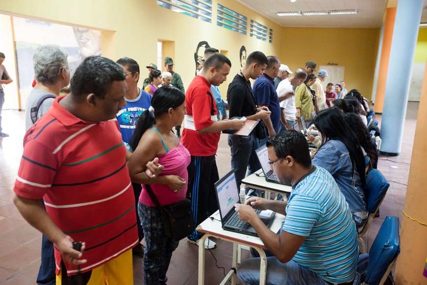 Wahllokal in der Hauptstadt Caracas.&nbsp;