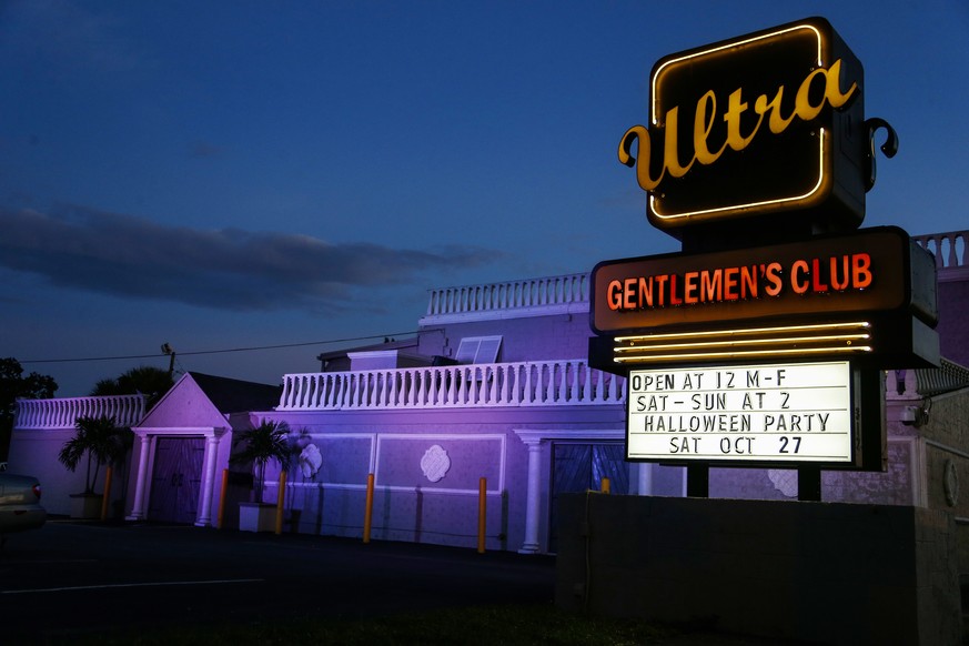 Ulta Gentleman&#039;s Club in West Palm Beach, Fla., Friday, Oct. 26, 2018. According to employees at the club, Cesar Sayoc worked as a disc jockey and floor bouncer at the establishment for two month ...