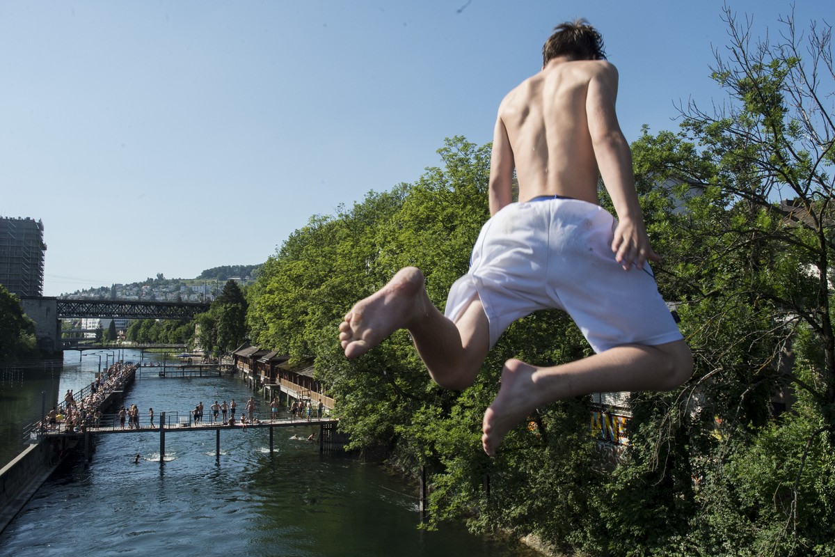 Badi Unterer Letten in Zürich.