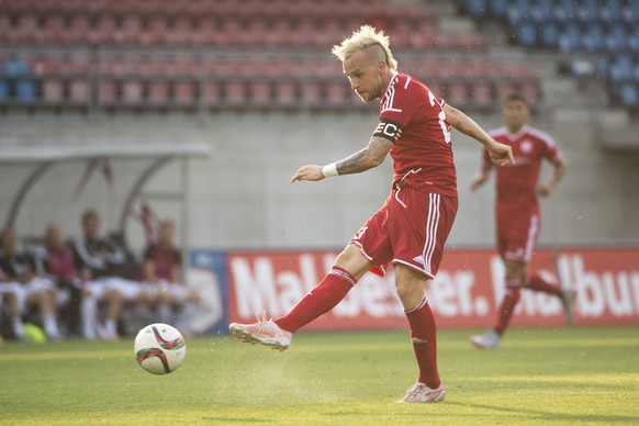 09.07.2015; Vaduz; Fussball Europa League - FC Vaduz - Nomme Kalju FC; Markus Neumayr (Vaduz) (Michael Zanghellini/freshfocus)