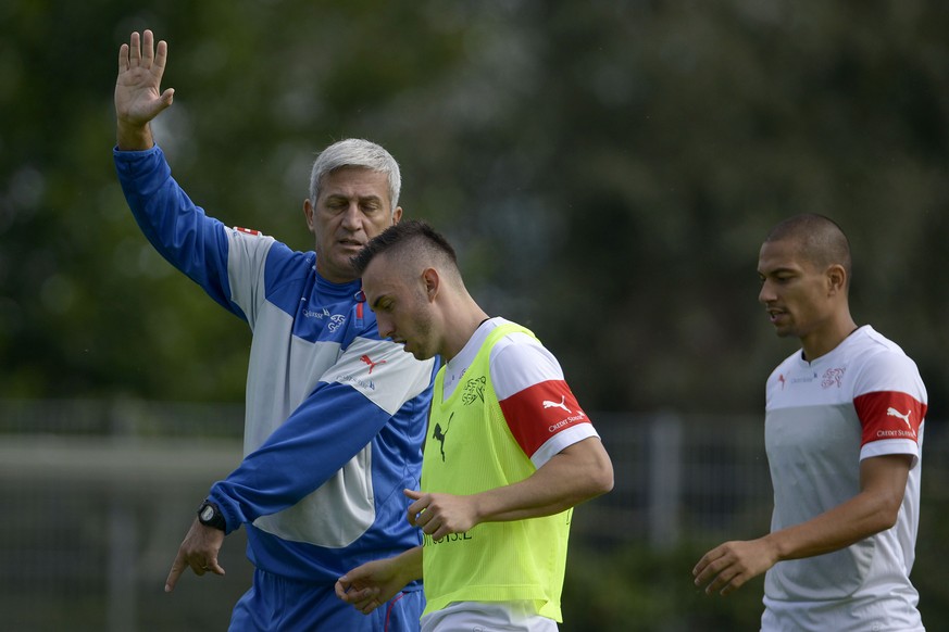 Petkovic und Drmic beschnuppern sich.&nbsp;