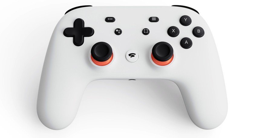 FILE - This undated image provided by Google shows the controller for a video-game streaming platform called Stadia. Google will offer its Stadia streaming video game service as part of a $130 package ...