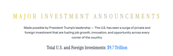 Trump Investitionen Weisses Haus