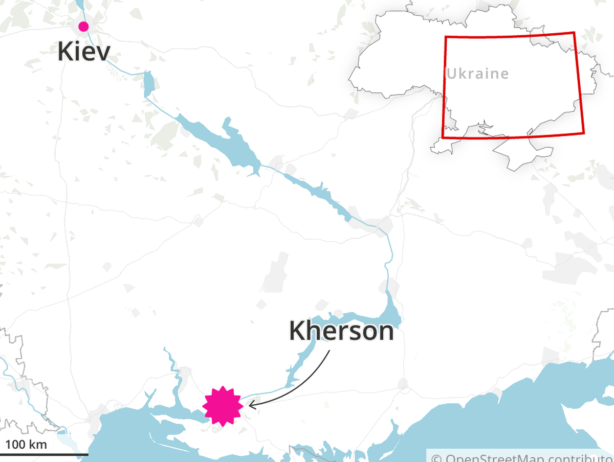 Kherson, carte in situ.