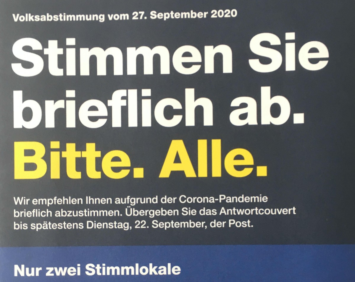 Diesen Hinweis fand sich in den Stimmunterlagen der Zürcherinnen und Züricher.
