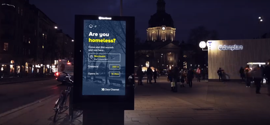 Obdachlose Digitalanzeige