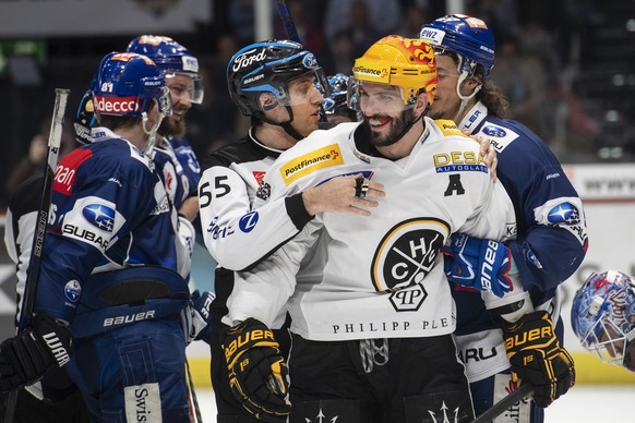 Luganos Maxim Lapierre reagiert im vierten Eishockey Playoff-Finalspiel der National League zwischen den ZSC Lions und dem HC Lugano am Mittwoch, 18. April 2018, im Zuercher Hallenstadion. (PPR/Ennio  ...