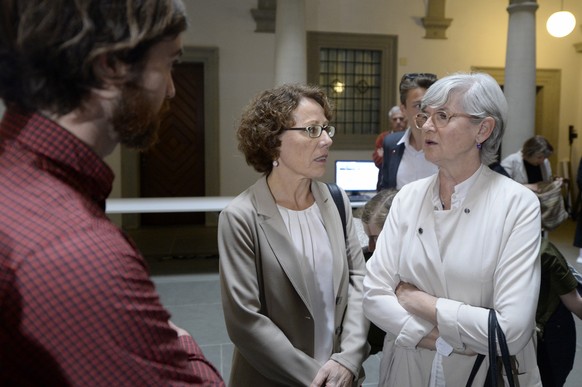 SP-Frauen Schärli (rechts) und Zopfi nach der Niederlage in Luzern.