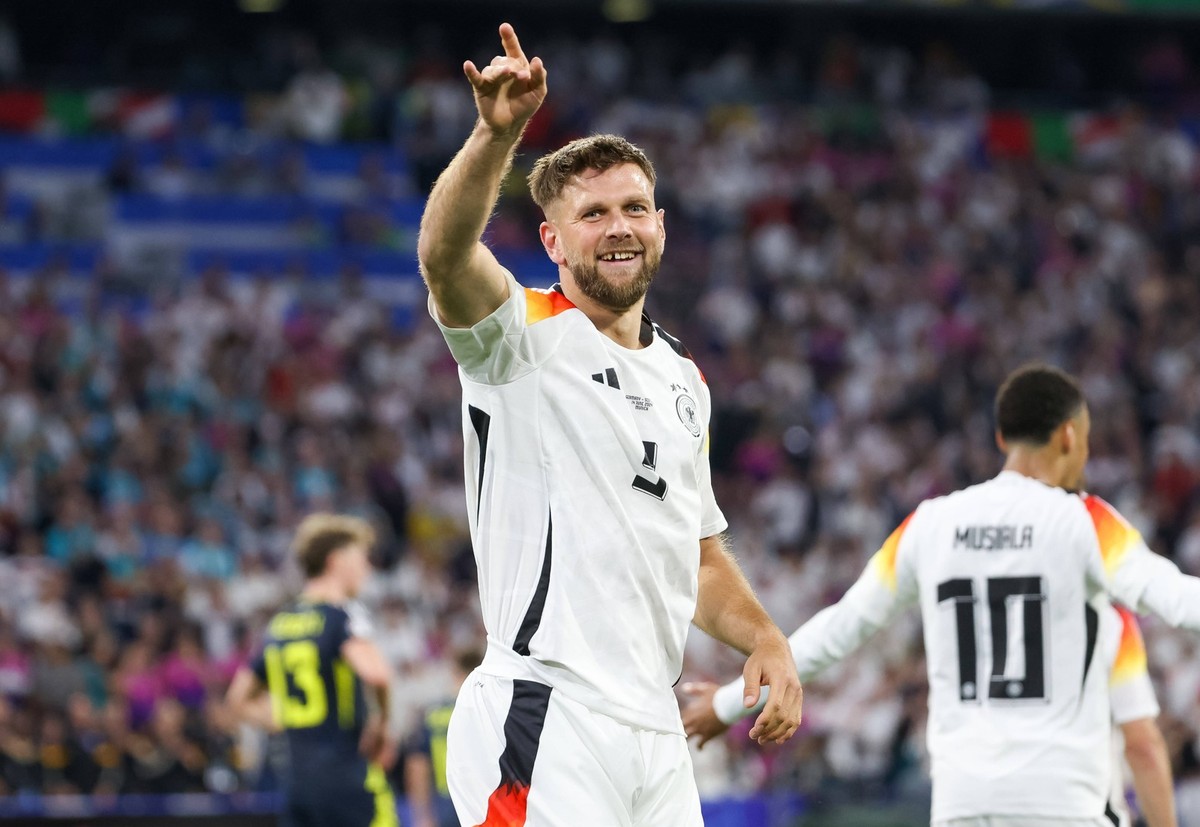 Tor und Torjubel beim 4:0 durch Niclas Fuellkrug , Fussball, UEFA , Europa Meisterschaft, Gruppe A 2024, Deutschland vs. Schottland, 14.06.2024, Munich Football Arena, Muenchen, Deutschland Muenchen M ...
