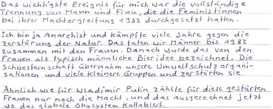 Passage aus einem Brief von Peter Kneubühl.