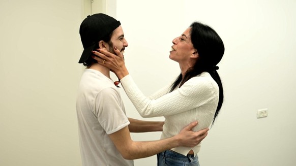 Matan Zangauker meeting his mother at the initial reception point after being released from Hamas, in Israel on Monday, Oct. 13, 2025. (IDF via AP)
Mideast Wars Gaza