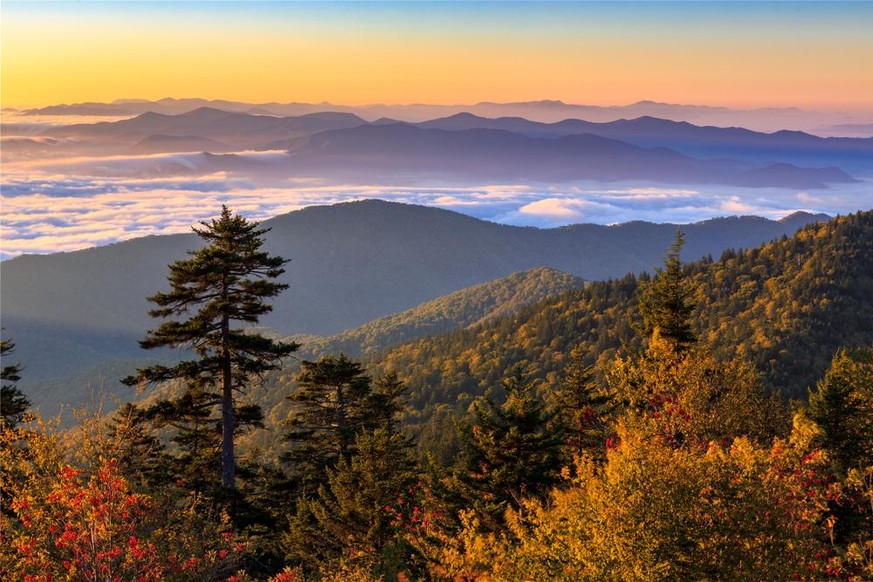 Ausblick auf den Great Smoky Mountains Nationalpark.