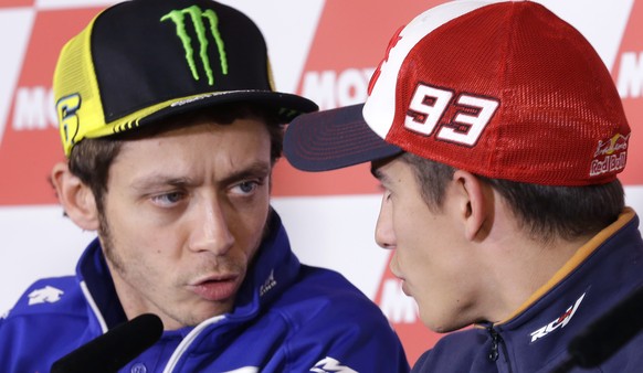 Valentino Rossi und Marc Marquez.<br data-editable="remove">