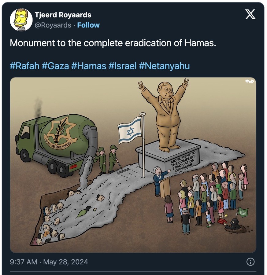 Karikatur zum Gaza-Krieg.