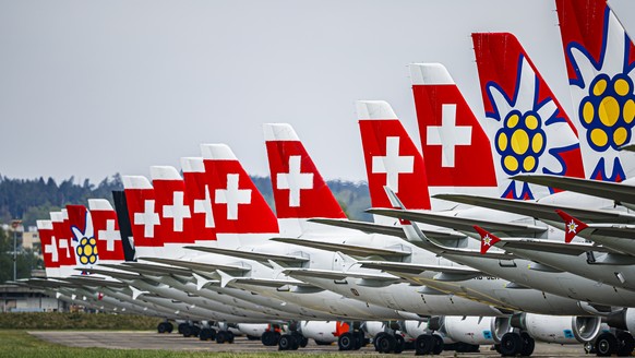 ARCHIVBILD ZUR BEWILLIGUNG DER STAATSHILFE FUER DIE SWISS UND EDELWEISS DURCH DEN DEUTSCHEN STABILISIERUNGSFONDS, AM MONTAG, 17. AUGUST 2020 - coVIDE Photo Set - Grounded "Swiss" and "E ...