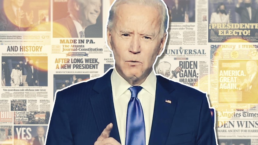 Joe biden und die Newspapers.