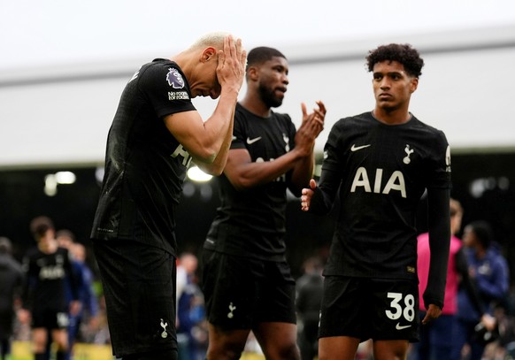Tottenham Hotspur's Richarlison after their English Premier League soccer match against Fulham in London, Sunday, March 1, 2026. (John Walton/PA via AP)
Britain Premier League Soccer