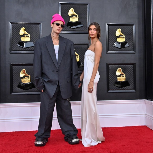 Justin und Hailey Bieber an der Grammy-Preisverleihung 2022