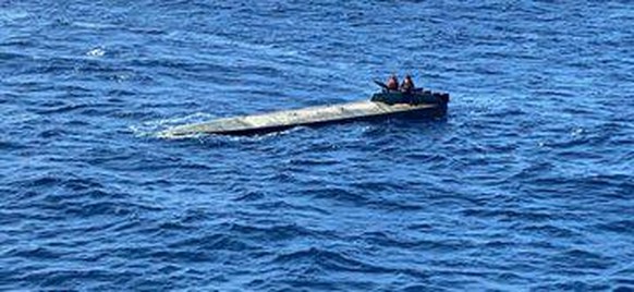 Vor Kolumbien ist ein U-Boot mit Kokain im Wert von mehr als 68 Millionen US-Dollar (rund 58 Mio Euro) entdeckt worden.