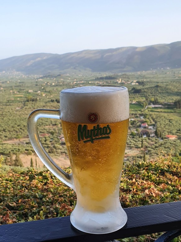 Abkühlung im Lofos Restaurant