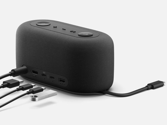 With the Audio Dock, Microsoft promises less cable clutter, more order on the desk and improved sound quality for meetings and music.