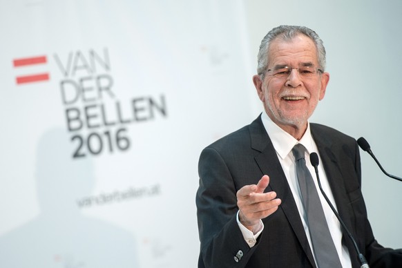 epa05659689 (FILE) A file picture dated 10 November 2016 shows Austrian presidential candidate and former head of the Austrian Green Party Alexander Van der Bellen speaks during a press conference in  ...