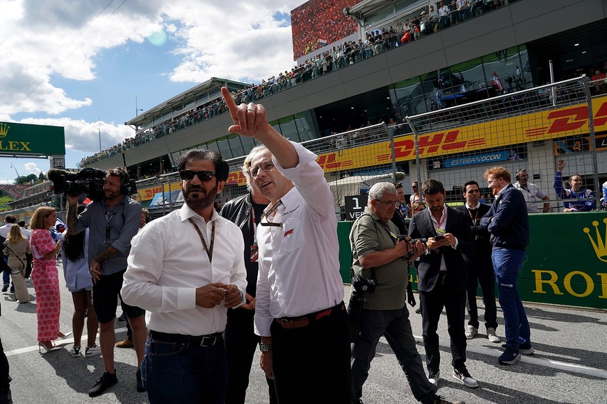 Formula 1 BWT Grosser Preis von �sterreich 2022 / 09.07.2022, Red Bull Ring , Spielberg, Formula 1 BWT Grosser Preis von �sterreich 2022 , im Bild FIA Pr�sident Mohammed bin Sulayem, Flavio Briatore,  ...