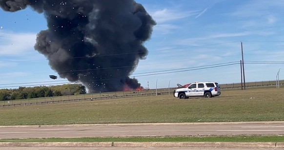 The planes caught fire on the ground.