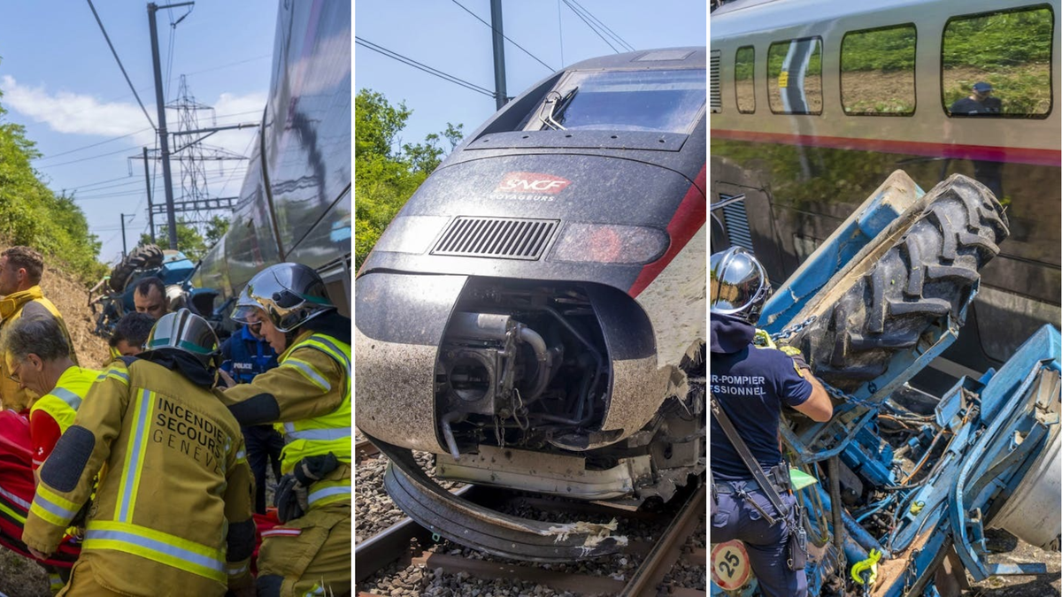 Un tracteur viticole a été percuté par un TGV à Russin dans le canton de Genève.