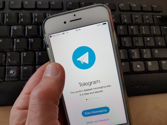 epa06675065 An image showing the Telegram app on Apple's iPhone, Frankfurt, Germany, 17 April 2018. Media reports on 17 April state Roskomnadzor, Russia's authority regulating telecommunications has a ...