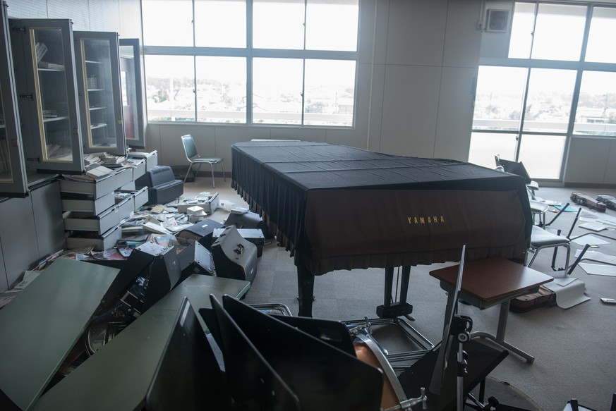 Musikzimmer einer Schule in Futaba.<br data-editable="remove">