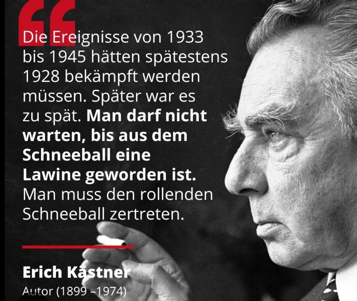 Erich Kästner, Spruch zu Faschisten/Nazis