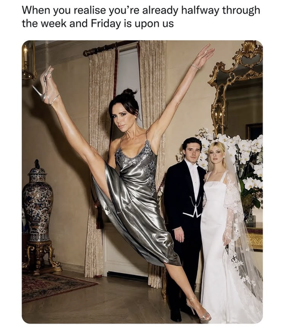 Lustige Bilder von tanzender Vicotria Beckham