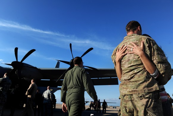 US-Soldaten werden nach Heimkehr in Texas begrüsst.&nbsp;