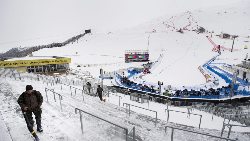 In St.Moritz ist alles bereit, nur das Wetter könnte noch besser sein.
