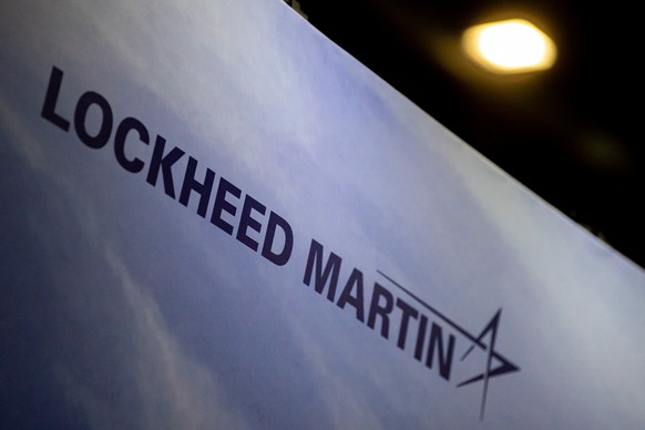 epa12140912 The Lockheed Martin logo is on display at the company���s stand on the opening day of the international defense and security technologies fair IDET, in Brno, Czech Republic, 28 May 2025. O ...