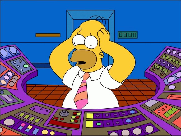 Homer Simpson: Ein Angestellter im Atomkraftwerk in Angst.