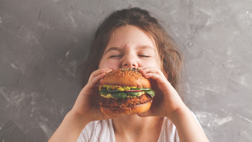 Vegane Ernährung Kind Burger Gemüse Pflanzlich