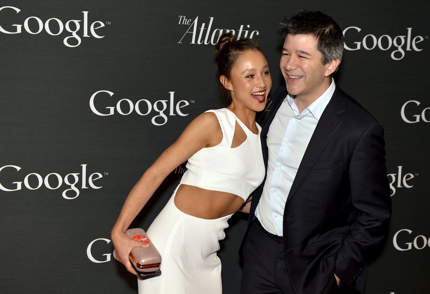 Nach aussen gute Miene zum bösen Spiel: Uber-CEO Travis Kalanick (mit der Violinistin&nbsp;Gabi Holzwarth) an einem Google-Event im April.