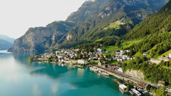 Flüelen am Vierwaldstättersee.
