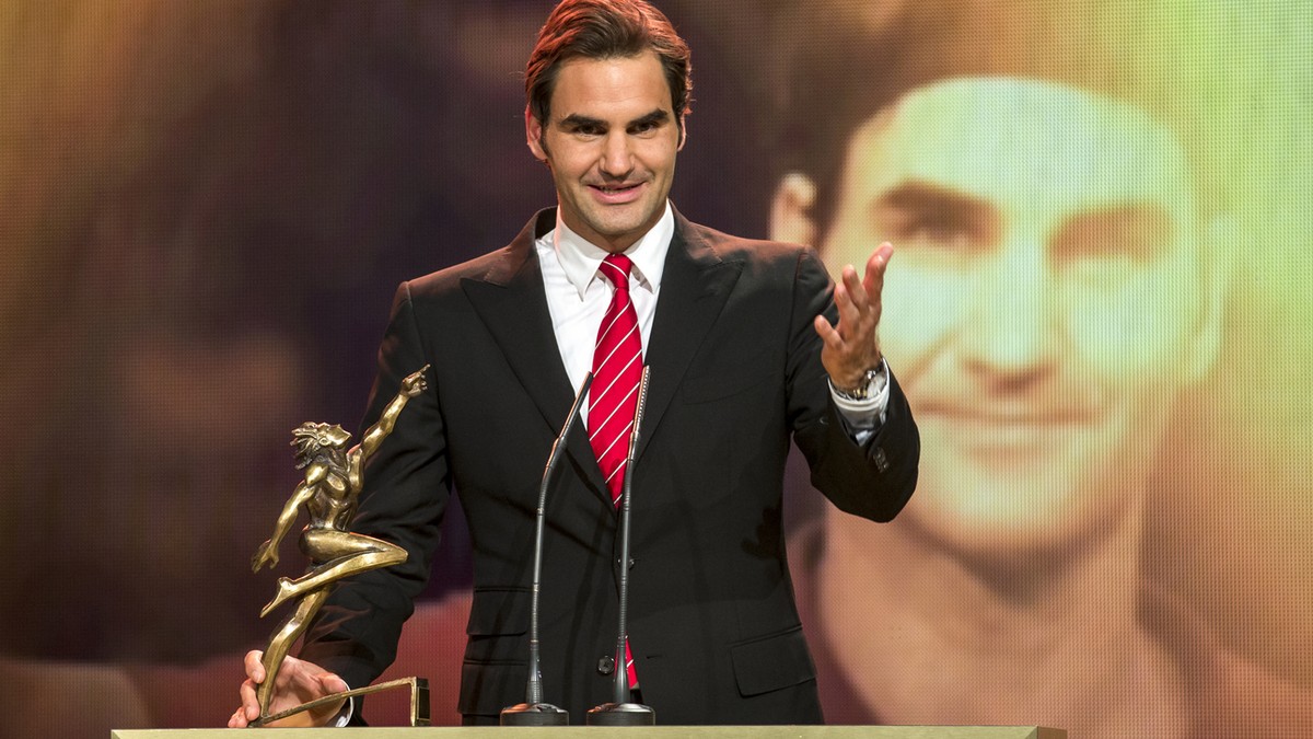 Tennisspieler Roger Federer wird ausgezeichnet als Sportler des Jahres an den Credit Suisse Sports Awards am Sonntag, 14. Dezember 2014, in Zuerich. (PHOTOPRESS/Alexandra Wey)