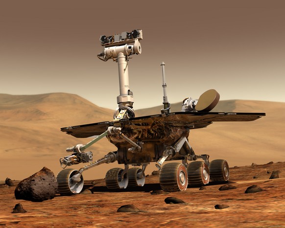 Der Marsrover Opportunity (Zeichnung).