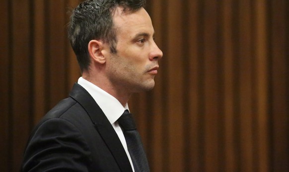 Oscar Pistorius bei seinem ersten öffentlichen Auftritt seit einem Jahr.