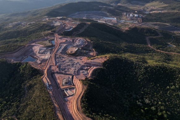 A mine operated by Serra Verde Mining in Minacu, Goias state, Brazil, Monday, July 28, 2025, produces rare earth elements, including neodymium, praseodymium, terbium and dysprosium which are essential ...