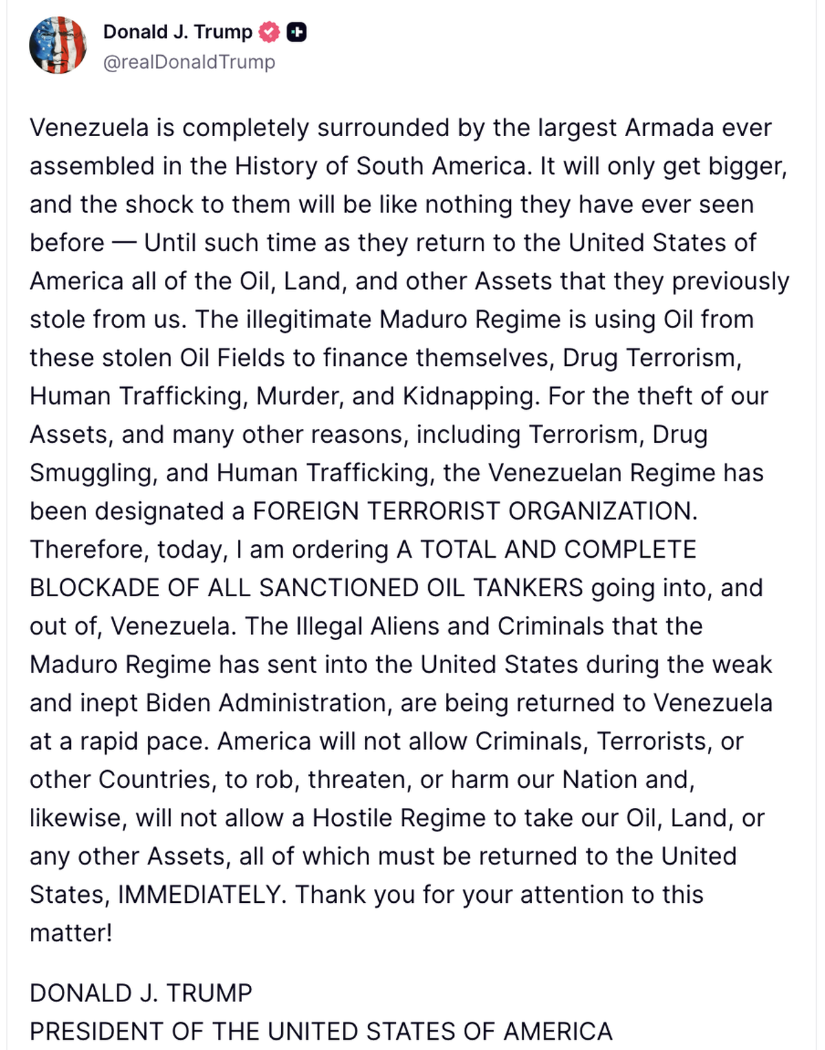 Trump Venezuela