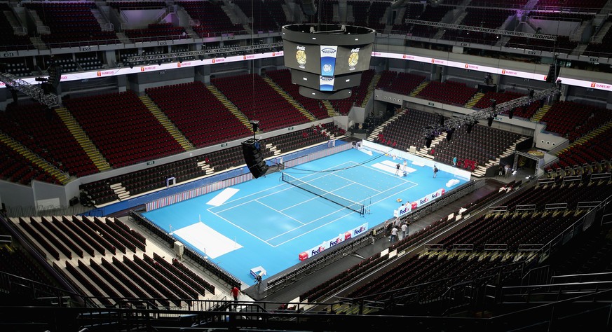 Noch ist die Halle leer: Aber am Freitag geht die IPTL in der «Mall of Asia» von Manila los.