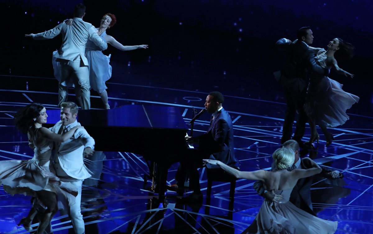 89th Academy Awards - Oscars Awards Show - Hollywood, California, U.S. - 26/02/17 - John Legend performs nominated Original Songs from La La Land "City of Stars" and "Audition (The Fool ...