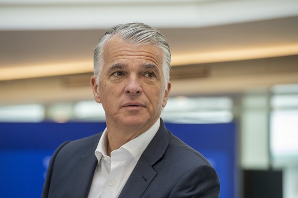 Der CEO der UBS, Sergio Ermotti anlaesslich des Swiss Media Forum vom Freitag, 12. Mai 2023 im KKL in Luzern. (KEYSTONE/Urs Flueeler)