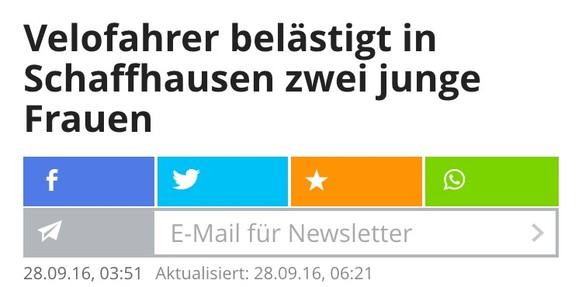 So macht&#039;s der «Blick» – Wie würdest du diese Story tit(t)eln? Wir hätten schon mal 9 Vorschläge
Wer im Glashaus sitzt...

Untenstehende Headline lautete erst auf &quot;Sex-Grüsel...&quot; stat ...